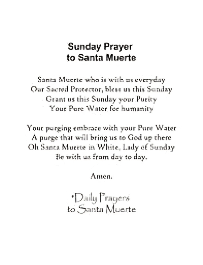 Santa Muerte Prayer